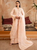 Peach Manahil Arts Organza Embellished Stitched 4-Piece Suit-Style code :181-Peach