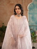 Lilac Manahil Arts Organza Embellished Stitched 3-Piece Suit-Style code :182-Lilac
