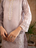 Lilac Manahil Arts Organza Embellished Stitched 3-Piece Suit-Style code :182-Lilac