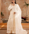 Manahil Arts Organza Embellished Stitched 4-Piece Suit-181-Off White