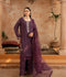Manahil Arts Raw Silk Embellished Stitched 3-Piece Suit-186-Purple