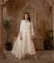 Manahil Arts Chiffon Embroidered Stitched 3-Piece Suit-K-113-Off White