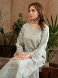 Green Manahil Arts Organza Embellished Stitched 3-Piece Suit-182-Pastel Green
