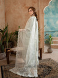 Green Manahil Arts Organza Embellished Stitched 3-Piece Suit-182-Pastel Green