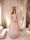 Pink Manahil Arts Chiffon Embellished Stitched 3-Piece Suit-K-169-Tea Rose Pink