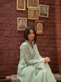 Green Manahil Arts Chiffon Embellished Stitched 3-Piece Suit-K-165-Pastel Green