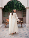Manahil Arts Organza Embellished Stitched 3-Piece Suit-K-171-Off White