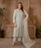 Manahil Arts Organza Embellished Stitched 4-Piece Suit-181-Aqua