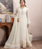 Manahil Arts Chiffon Embellished Stitched 3-Piece Suit-K-165-Off White