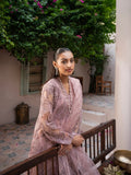 Lilac Manahil Arts Net Embellished Stitched 4-Piece Suit-K-148-Lilac