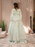 Manahil Arts Organza Embellished Stitched 3-Piece Suit-Luxury-018-Mint Green