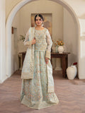 Manahil Arts Organza Embellished Stitched Lehnga-Luxury-001-Mint Green