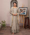 Manahil Arts Chiffon Embellished Stitched 3-Piece Suit-K-169-Camel Brown