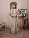 Manahil Arts Chiffon Embellished Stitched 3-Piece Suit-K-169-Camel Brown