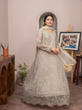Manahil Arts Chiffon Embellished Stitched 3-Piece Suit-K-169-Camel Brown
