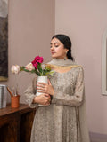 Manahil Arts Chiffon Embellished Stitched 3-Piece Suit-K-169-Camel Brown