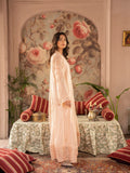 Peach Manahil Arts Chiffon Embellished Stitched 3-Piece Suit-K-165-Peach