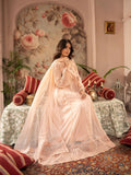 Peach Manahil Arts Chiffon Embellished Stitched 3-Piece Suit-K-165-Peach