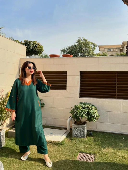 Stylish Collection Aaraish Linen Embroidered Stitched 2-Piece Suit-Grace