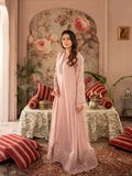 Pink Manahil Arts Chiffon Embellished Stitched 3-Piece Suit-K-165-Tea Rose Pink