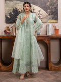 Green-Manahil Arts Organza Embellished Maxi-K-151-Mint Green