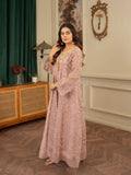 Lilac-Manahil Arts Organza Embellished Maxi-K-171-Lilac