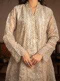 Brown Manahil Arts Organza Embellished Maxi-K-151-Tan Brown
