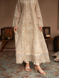 Brown Manahil Arts Organza Embellished Maxi-K-151-Tan Brown