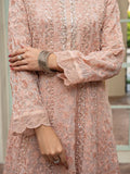 Peach Manahil Arts Chiffon Embellished Maxi-K-169-Peach