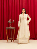 Manahil Arts Chiffon Embellished Stitched 3-Piece Suit-K-147-Off White