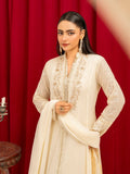 Manahil Arts Chiffon Embellished Stitched 3-Piece Suit-K-147-Off White