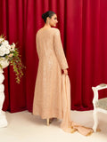 Peach Manahil Arts Chiffon Embellished Stitched 4-Piece Suit-K-135-Peach