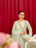 Mint Green Manahil Arts Chiffon Embellished Stitched 4-Piece Suit-K-135-Mint Green