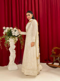 Manahil Arts Chiffon Embellished Stitched 4-Piece Suit-K-135-Off White