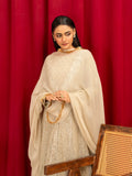Brown Manahil Arts Chiffon Embellished Stitched 4-Piece Suit-K-135-Camel Brown