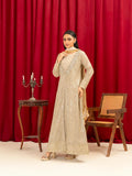 Brown Manahil Arts Chiffon Embellished Stitched 4-Piece Suit-K-135-Camel Brown