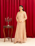 Peach Manahil Arts Chiffon Embellished Stitched 3-Piece Suit-K-136-Peach