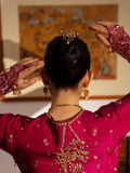 Pink-Haleema Sadia Sheesha Silk Embellished Stitched 3-Piece Suit-Ziva