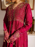 Pink-Haleema Sadia Sheesha Silk Embellished Stitched 3-Piece Suit-Ziva