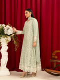 Mint Green Manahil Arts Chiffon Embroidered Stitched 3-Piece Suit-K-113-Mint Green