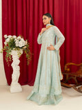 Blue Manahil Arts Chiffon Embellished Stitched 3-Piece Suit-B-007-Ice Blue