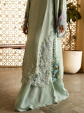 Mint Green-Haleema Sadia Sheesha Silk Embellished Stitched 3-Piece Suit-Sylva
