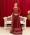 Manahil Arts Chiffon Embellished Stitched 3-Piece Suit-B-007-Maroon