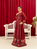 Manahil Arts Chiffon Embellished Stitched 3-Piece Suit-B-007-Maroon