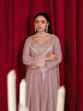 Pink Manahil Arts Chiffon Embellished Stitched 3-Piece Suit-K-136-Tea Rose