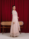 Peach Manahil Arts Khaadi Net Embellished Stitched 3-Piece Suit-K-160-Peach