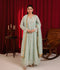 Manahil Arts Chiffon Embellished Stitched 3-Piece Suit-K-136-Mint Green
