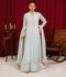Manahil Arts Chiffon Embroidered Stitched 3-Piece Suit-Maxi-106-Ice Blue