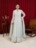 Manahil Arts Chiffon Embroidered Stitched 3-Piece Suit-Maxi-106-Ice Blue