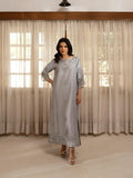 Grey-Haleema Sadia Sheesha Silk Embellished Stitched 2-Piece Suit-Liyana